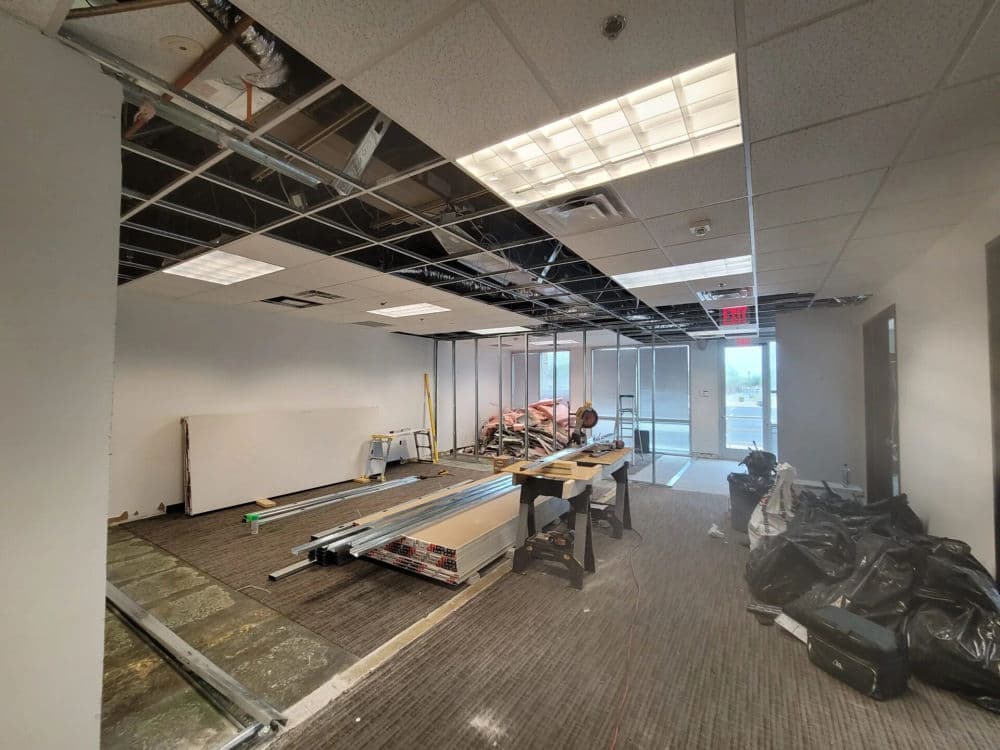Office Interior Renovation with Glass Partition Installation