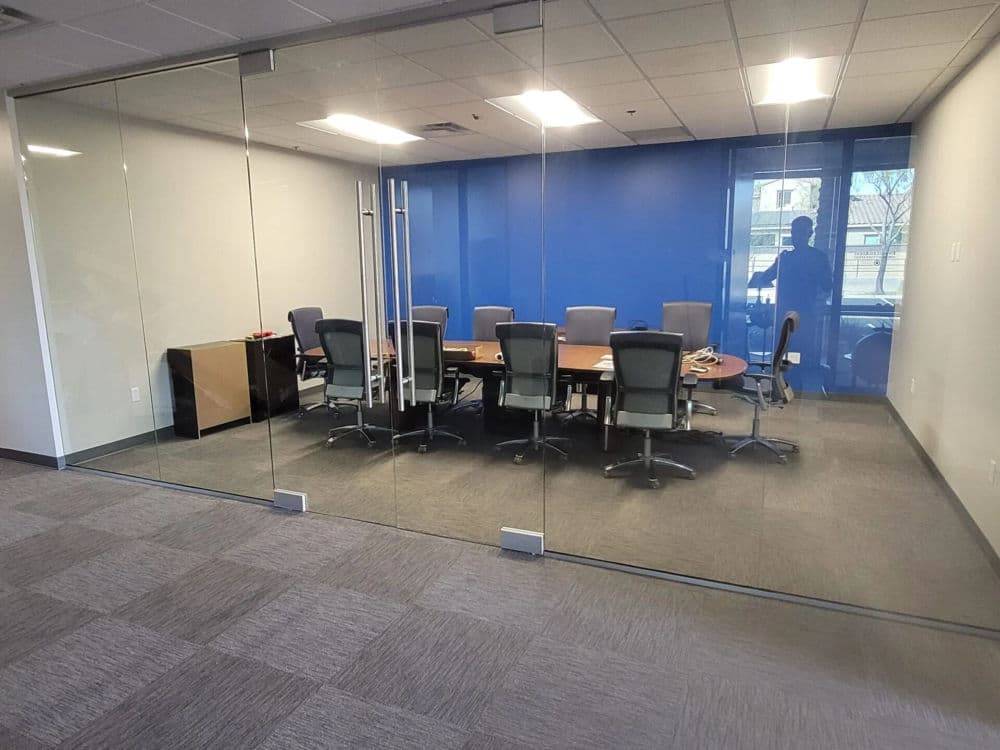 Office Interior Renovation with Glass Partition Installation